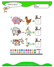 Çıkarma İşlemi Çalışma Sayfaları